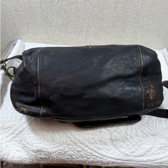 Territory Ahead Men’s Black Pebbled Leather Messenger Shoulder Laptop Bag Office - Picture 11 of 13